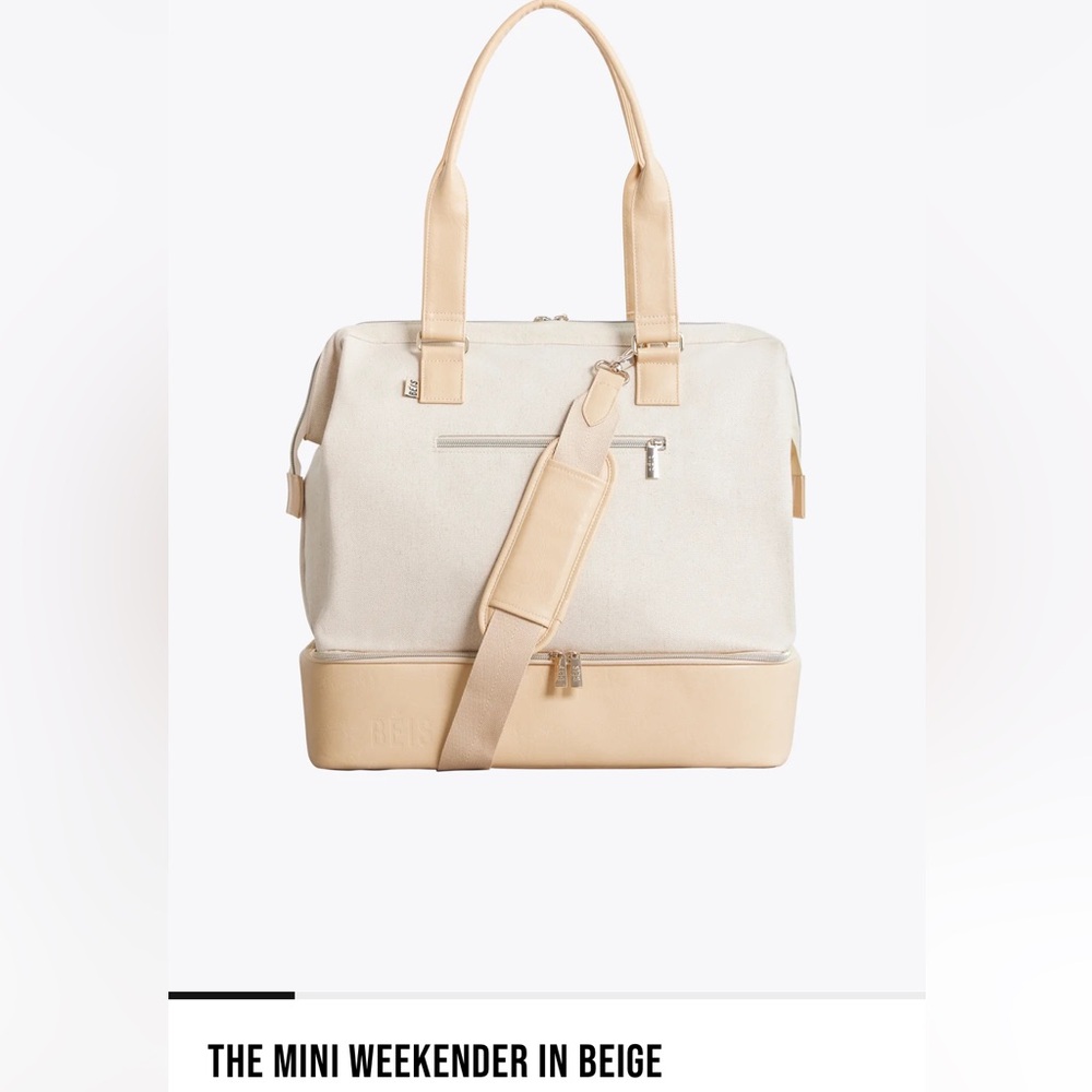 BEIS Mini Weekender In Beige